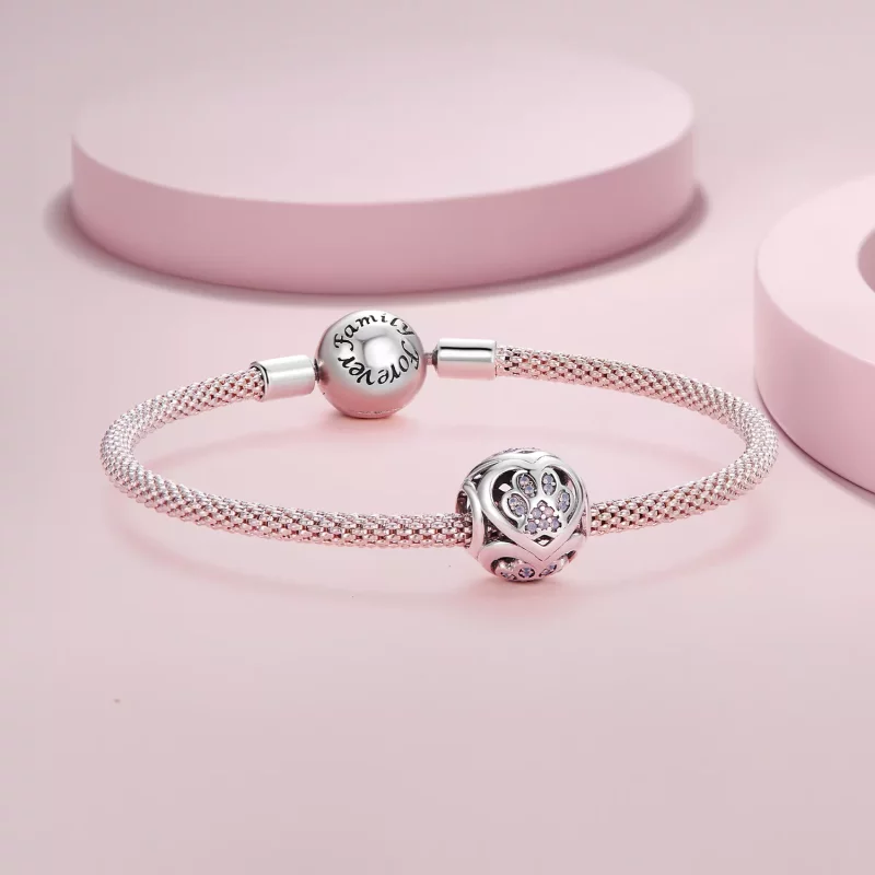 (afbeelding voor) Pandora Stijl Pootafdruk Bedel - SCC2578 - Bekijken 5