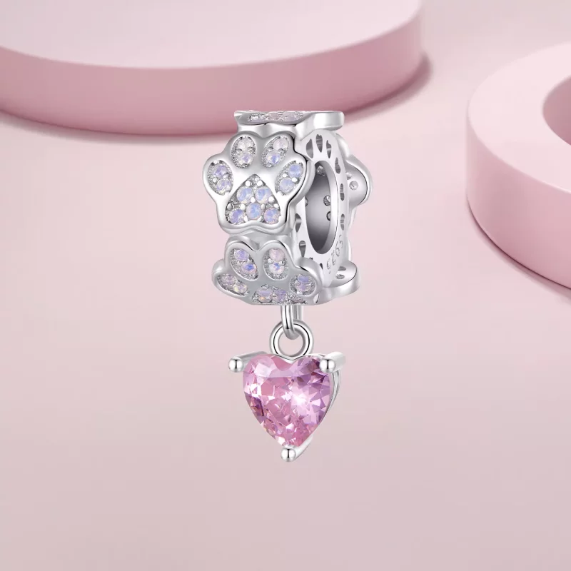 (afbeelding voor) Pandora-stijl pootafdruk hanger - SCC2577 - Bekijken 2