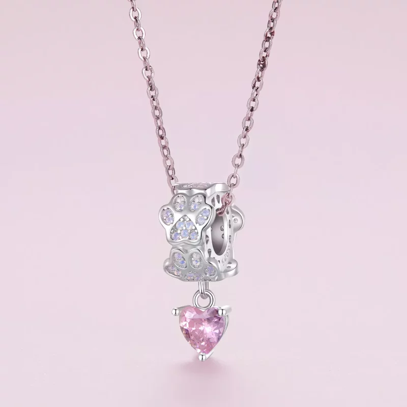 (afbeelding voor) Pandora-stijl pootafdruk hanger - SCC2577 - Bekijken 3