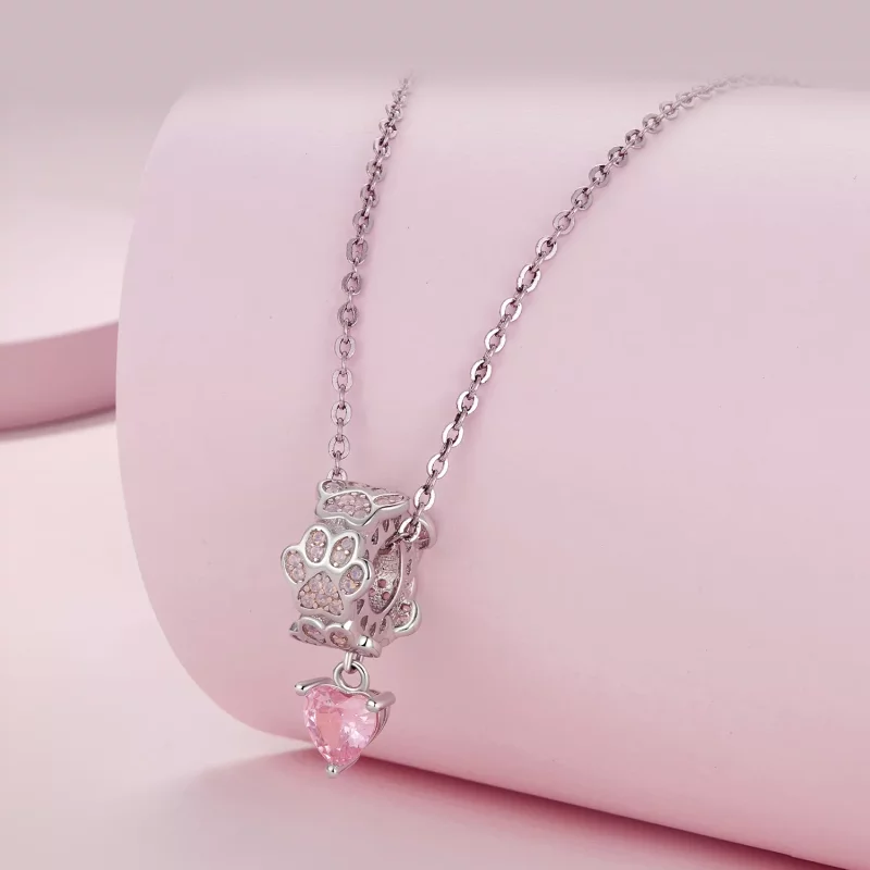 (afbeelding voor) Pandora-stijl pootafdruk hanger - SCC2577 - Bekijken 4