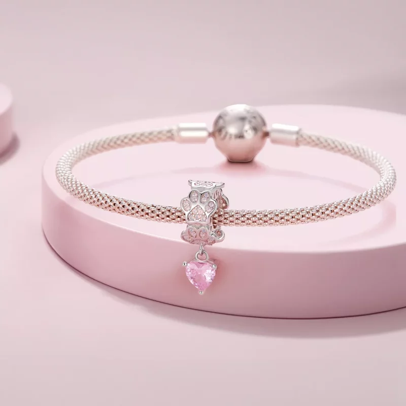 (afbeelding voor) Pandora-stijl pootafdruk hanger - SCC2577 - Bekijken 5