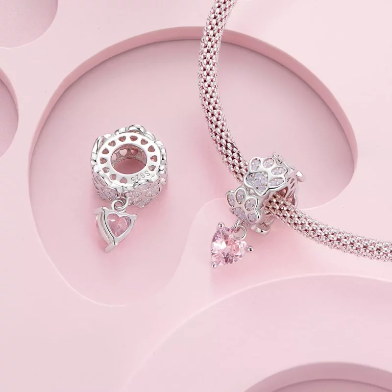 (afbeelding voor) Pandora-stijl pootafdruk hanger - SCC2577 - Bekijken 6