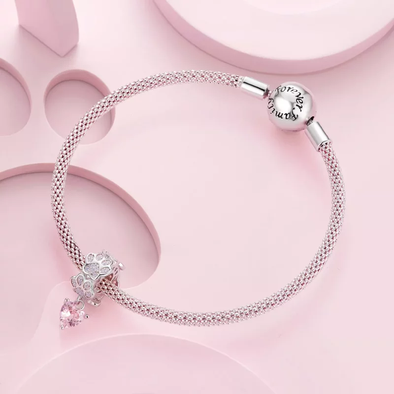 (afbeelding voor) Pandora-stijl pootafdruk hanger - SCC2577 - Bekijken 7