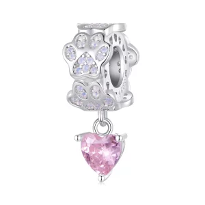 (afbeelding voor) Pandora-stijl pootafdruk hanger - SCC2577