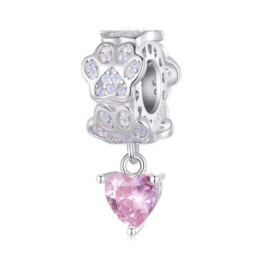 (afbeelding voor) Pandora-stijl pootafdruk hanger - SCC2577