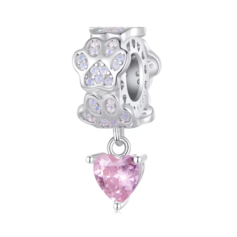 (afbeelding voor) Pandora-stijl pootafdruk hanger - SCC2577