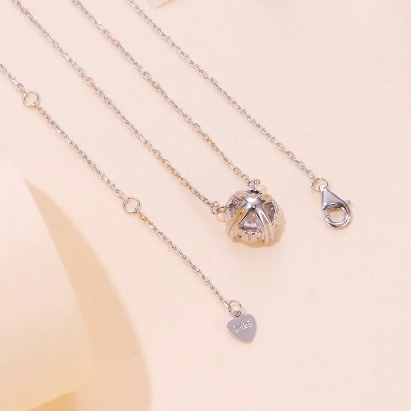 (afbeelding voor) Pandora Stijl Prachtige Moissanite Ketting (Eén Certificaat) - MSN011 - Bekijken 5