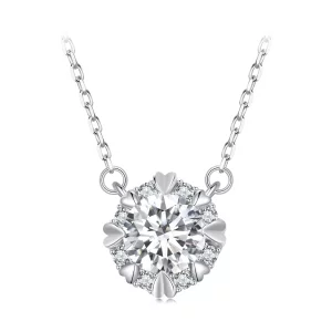 Pandora Stijl Prachtige Moissanite Ketting (Eén Certificaat) - MSN011 (afbeelding voor) Pandora Stijl Prachtige Moissanite Ketting (Eén Certificaat) - MSN011