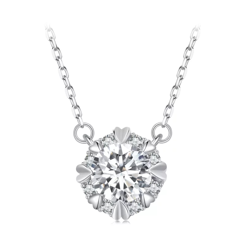 (afbeelding voor) Pandora Stijl Prachtige Moissanite Ketting (Eén Certificaat) - MSN011