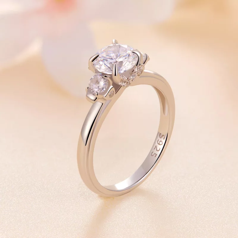 (afbeelding voor) Pandora Stijl Prachtige Moissanite Ring - MSR022 - Bekijken 2