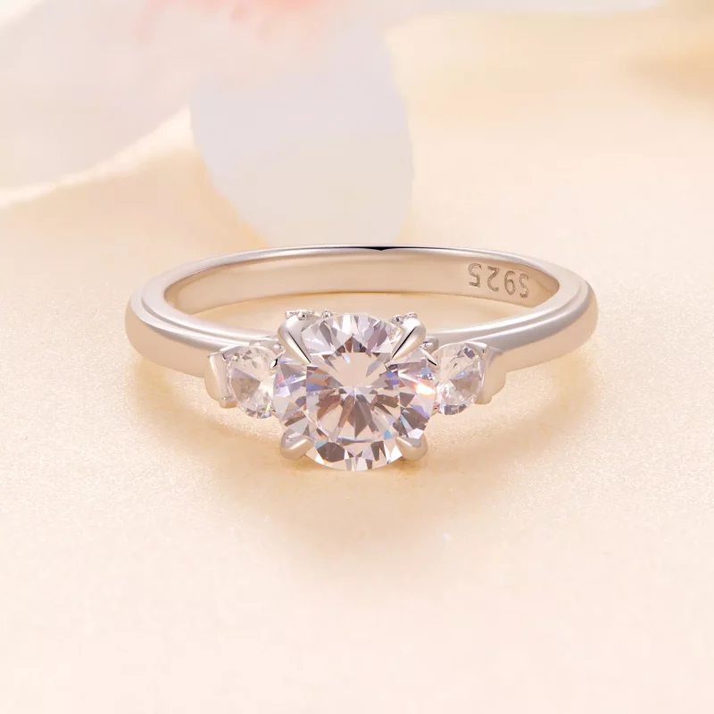 (afbeelding voor) Pandora Stijl Prachtige Moissanite Ring - MSR022 - Bekijken 3