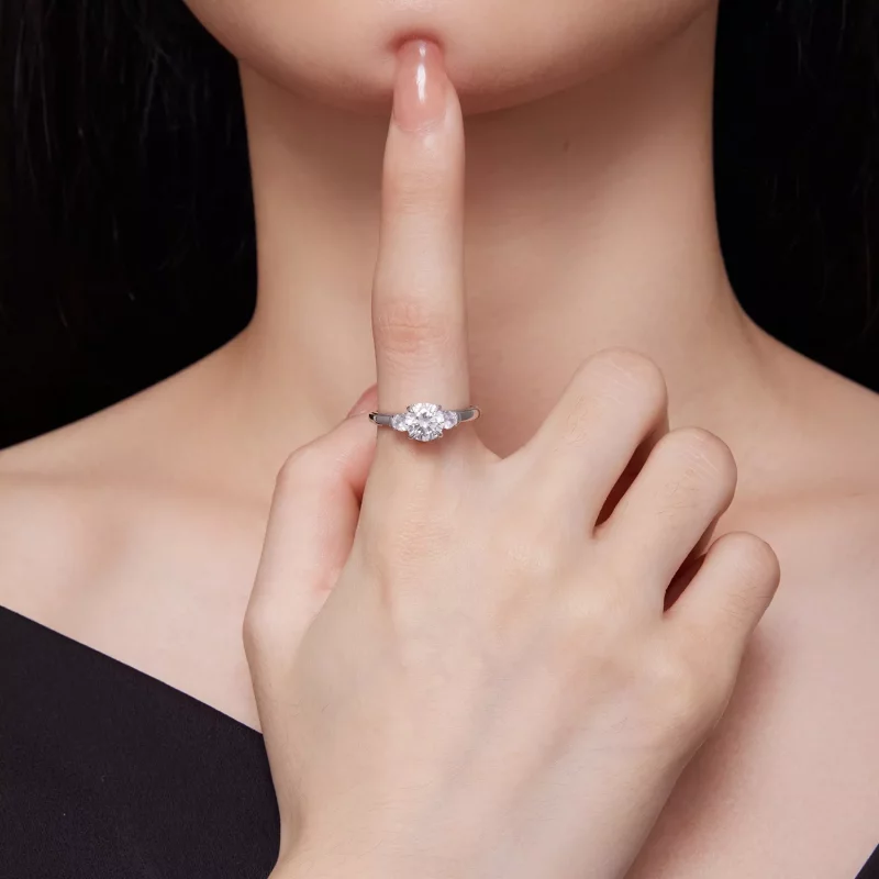 (afbeelding voor) Pandora Stijl Prachtige Moissanite Ring - MSR022 - Bekijken 6