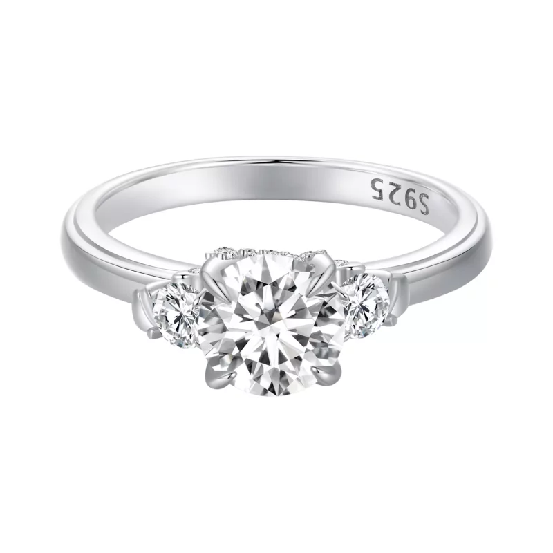 (afbeelding voor) Pandora Stijl Prachtige Moissanite Ring - MSR022 - Bekijken 8