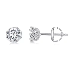 (afbeelding voor) Pandora-stijl Prachtige Moissanite Studs Oorbellen (Twee Certificaten) - MSE016-S