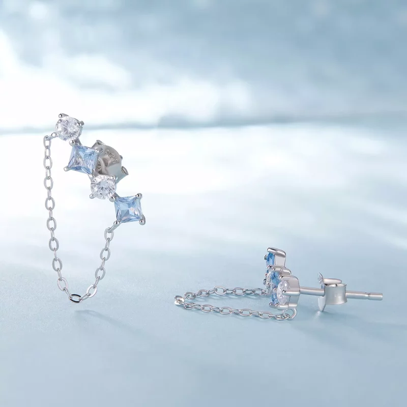 (afbeelding voor) Pandora-stijl Prachtige Steen Stud Oorbellen - SCE1585 - Bekijken 2