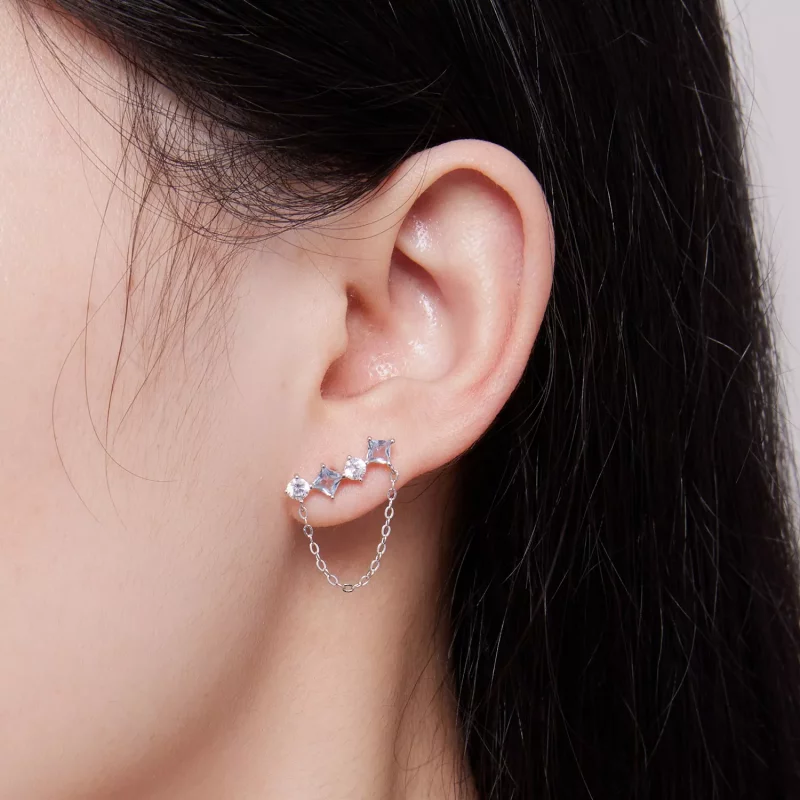 (afbeelding voor) Pandora-stijl Prachtige Steen Stud Oorbellen - SCE1585 - Bekijken 6