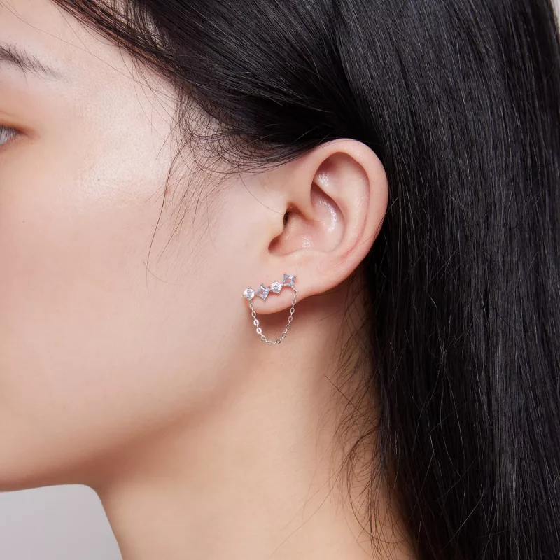 (afbeelding voor) Pandora-stijl Prachtige Steen Stud Oorbellen - SCE1585 - Bekijken 7
