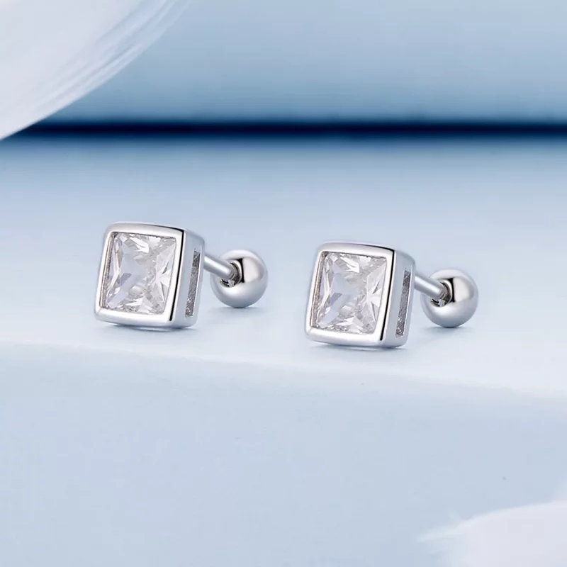 (afbeelding voor) Pandora Stijl Prinses Zirkonia Stud Oorbellen - BSE885-L - Bekijken 2