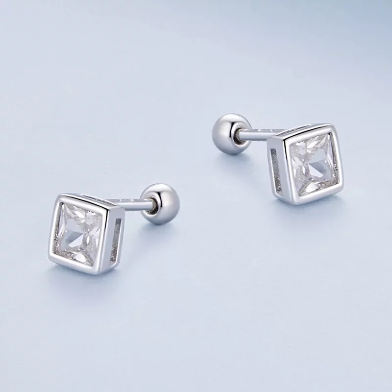 (afbeelding voor) Pandora Stijl Prinses Zirkonia Stud Oorbellen - BSE885-L - Bekijken 3
