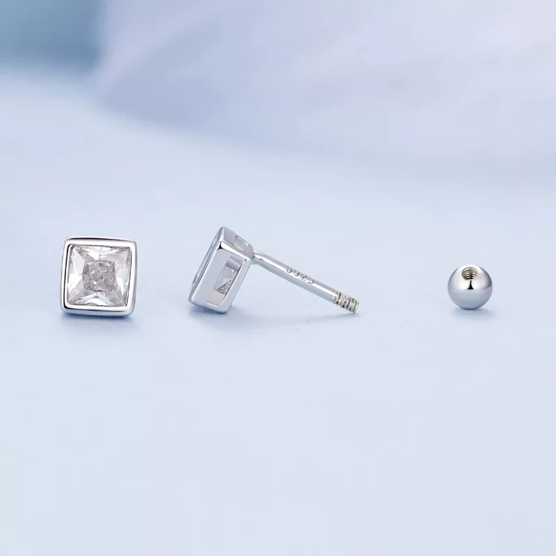 (afbeelding voor) Pandora Stijl Prinses Zirkonia Stud Oorbellen - BSE885-L - Bekijken 4