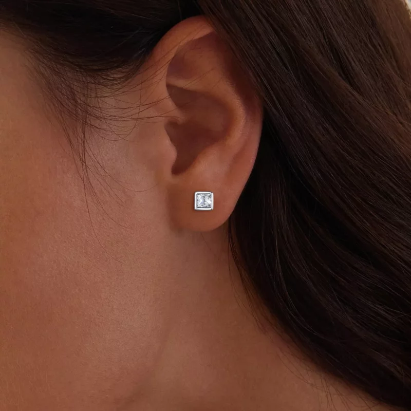 (afbeelding voor) Pandora Stijl Prinses Zirkonia Stud Oorbellen - BSE885-L - Bekijken 6