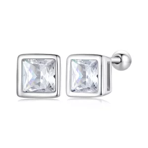 Pandora Stijl Prinses Zirkonia Stud Oorbellen - BSE885-L (afbeelding voor) Pandora Stijl Prinses Zirkonia Stud Oorbellen - BSE885-L