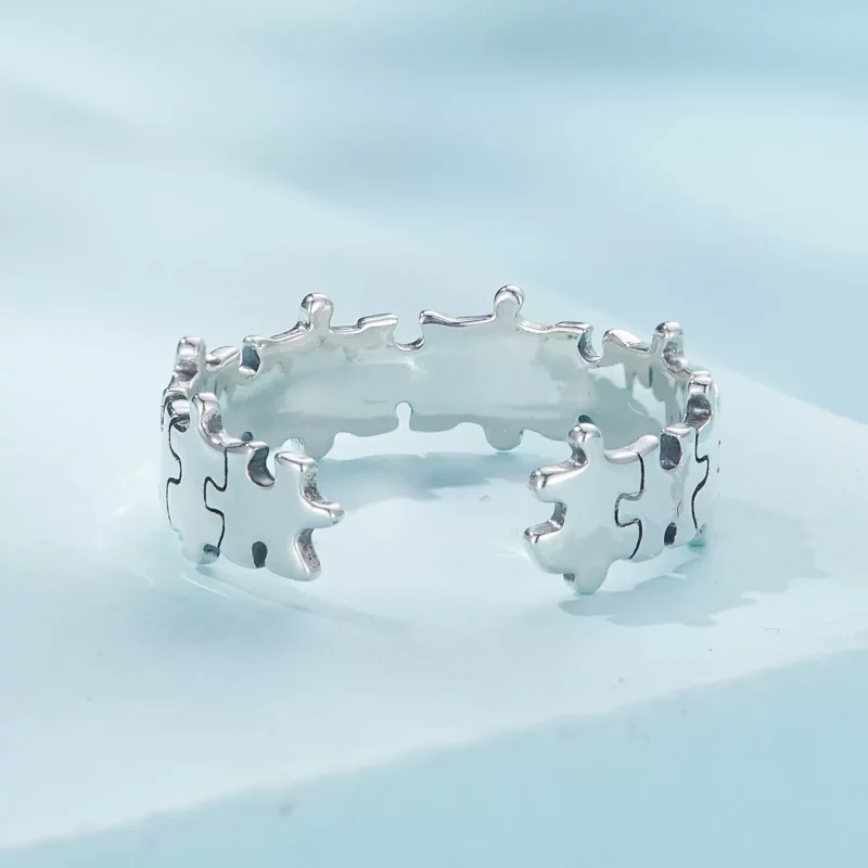 (afbeelding voor) Pandora Stijl Puzzelring - SCR925 - Bekijken 4