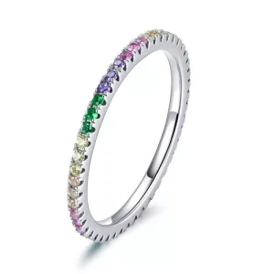 Pandora Stijl Regenboog Ring - BSR168 (afbeelding voor) Pandora Stijl Regenboog Ring - BSR168