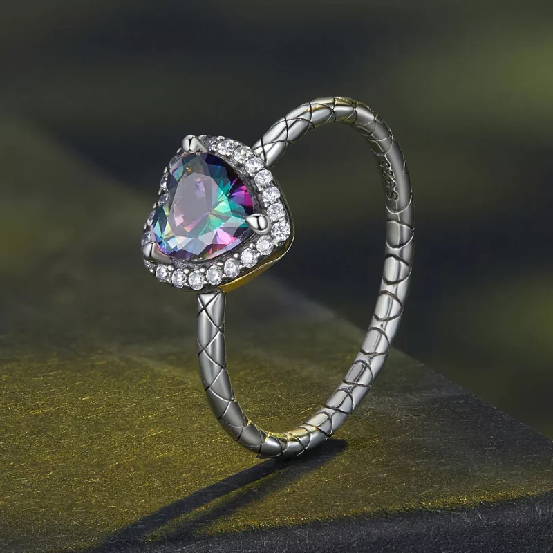 (afbeelding voor) Pandora-stijl Retro Hart Ring - BSR481 - Bekijken 2