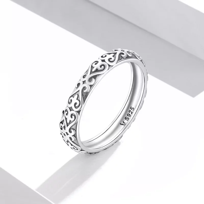(afbeelding voor) Pandora Stijl Retro Ingedrukt Patroon Ring - SCR776 - Bekijken 2
