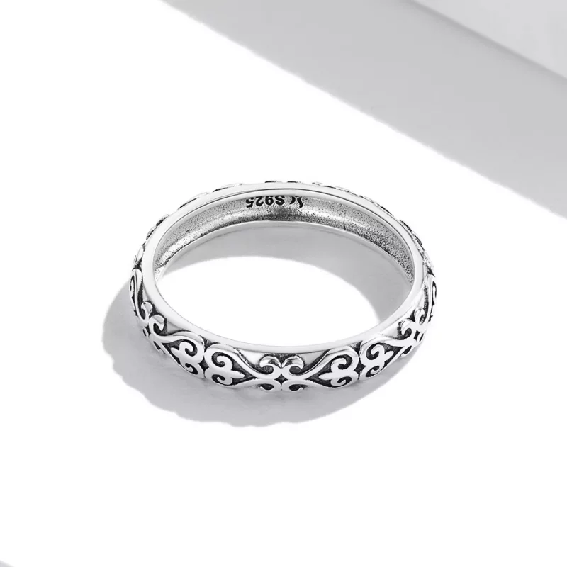 (afbeelding voor) Pandora Stijl Retro Ingedrukt Patroon Ring - SCR776 - Bekijken 4