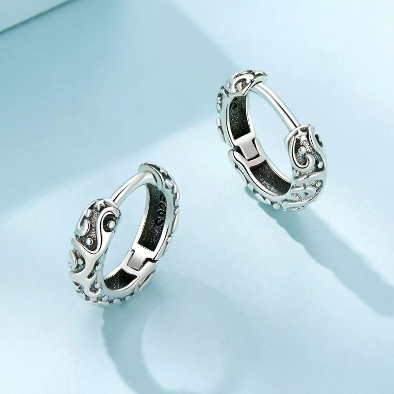 (afbeelding voor) Pandora-stijl Retro Patroon Oorringen - SCE1659 - Bekijken 3