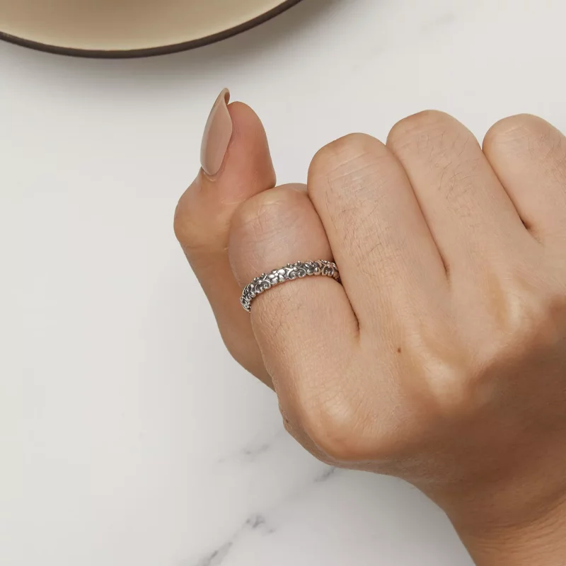 (afbeelding voor) Pandora Stijl Retro Patroon Ring - SCR958 - Bekijken 6