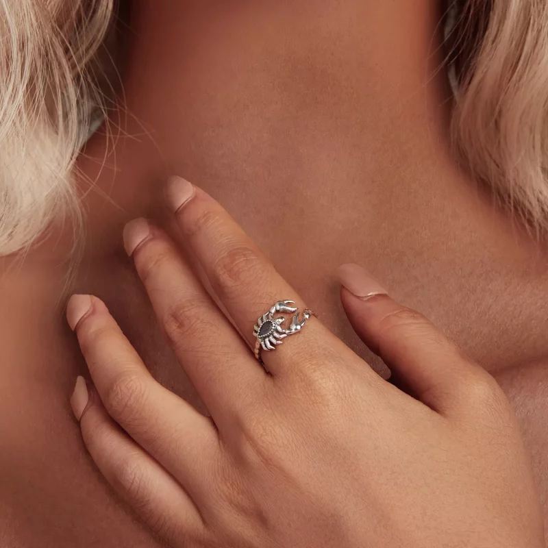 (afbeelding voor) Pandora Stijl Retro Schorpioen Open Ring - SCR974-E - Bekijken 4