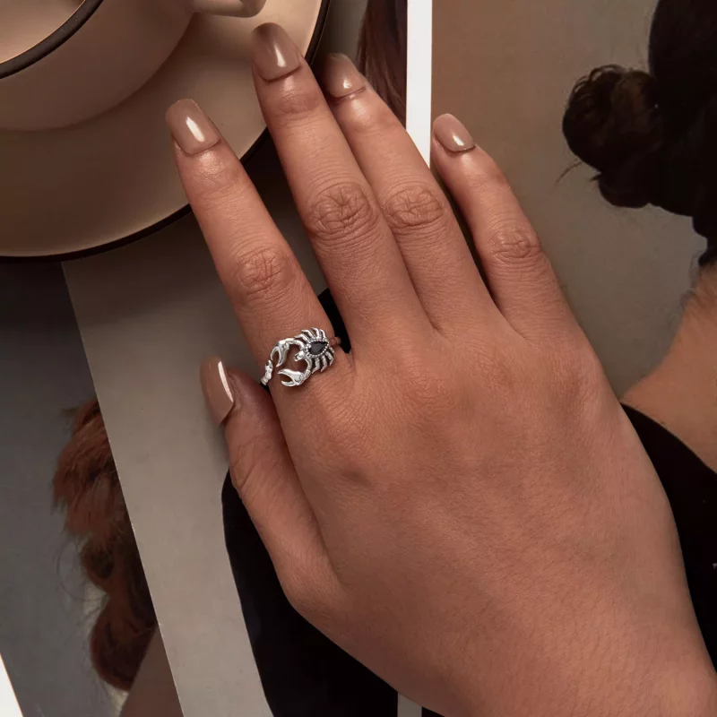 (afbeelding voor) Pandora Stijl Retro Schorpioen Open Ring - SCR974-E - Bekijken 5