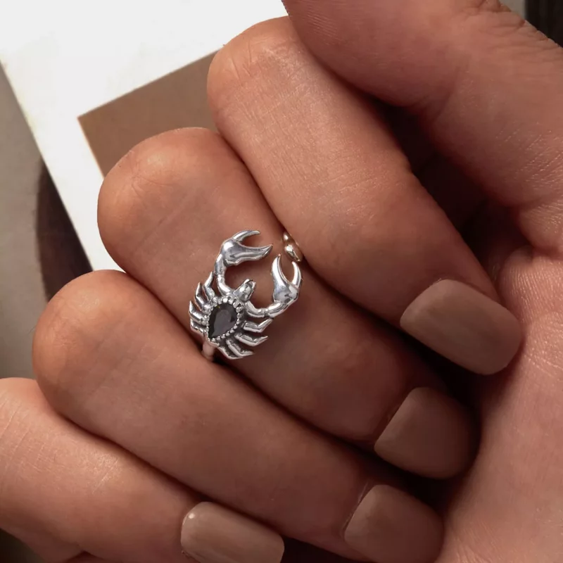 (afbeelding voor) Pandora Stijl Retro Schorpioen Open Ring - SCR974-E - Bekijken 6