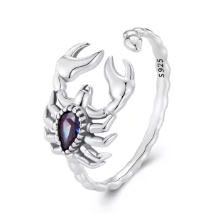 Pandora Stijl Retro Schorpioen Open Ring - SCR974-E (afbeelding voor) Pandora Stijl Retro Schorpioen Open Ring - SCR974-E