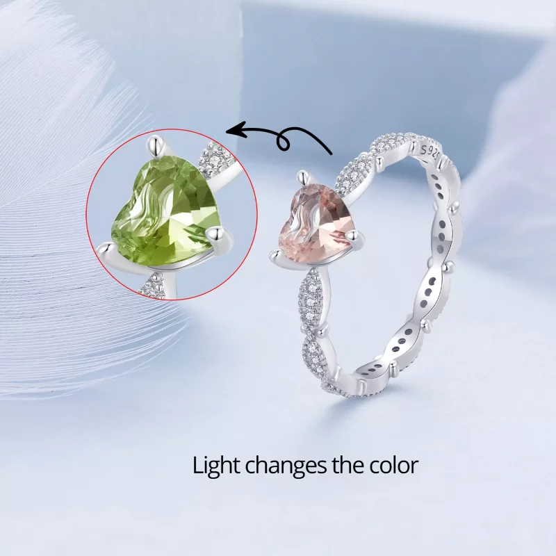(afbeelding voor) Pandora Stijl Ring in de vorm van een Hart met een Kameleon - BSR479 - Bekijken 2
