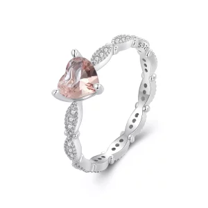 Pandora Stijl Ring in de vorm van een Hart met een Kameleon - BSR479 (afbeelding voor) Pandora Stijl Ring in de vorm van een Hart met een Kameleon - BSR479