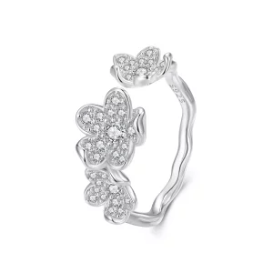 Pandora Stijl Ring Vol Bloemen - BSR447 (afbeelding voor) Pandora Stijl Ring Vol Bloemen - BSR447