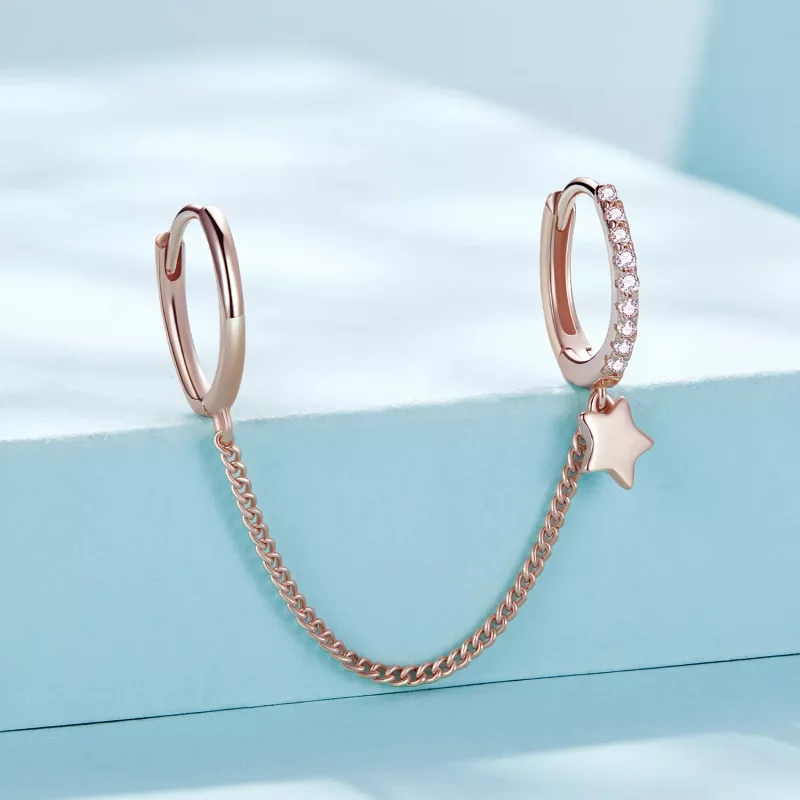 (afbeelding voor) Pandora Stijl Roségouden Astropath Veilige Ketting - SCE914-C - Bekijken 2