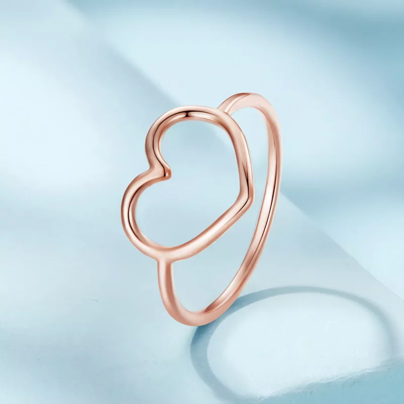 (afbeelding voor) Pandora-stijl roségouden ring in de vorm van een hart - SCR641-C - Bekijken 2