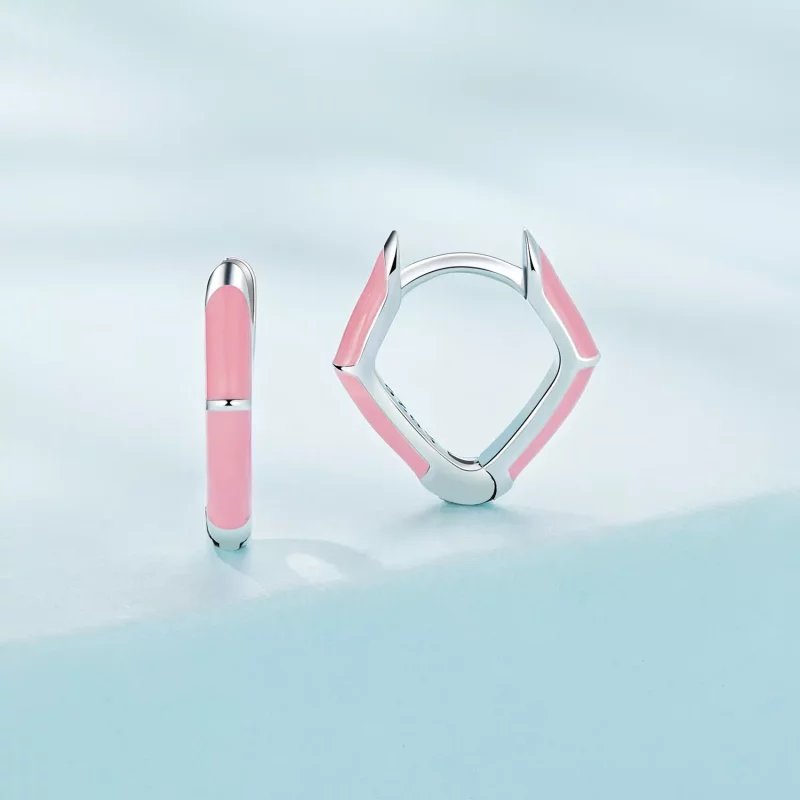 (afbeelding voor) Pandora Stijl Roze Diamant Oorringen - SCE1569-PK - Bekijken 2