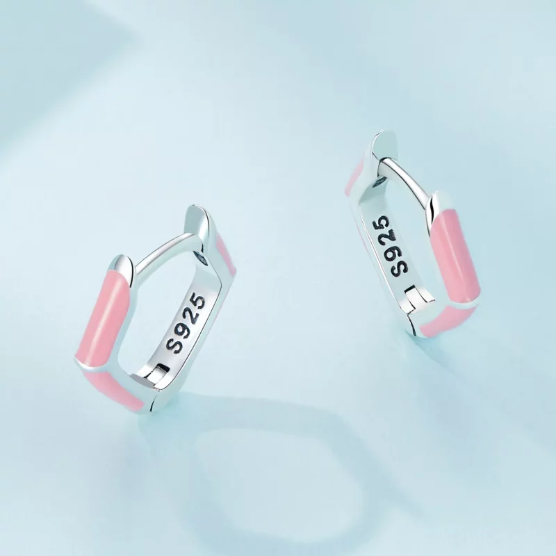(afbeelding voor) Pandora Stijl Roze Diamant Oorringen - SCE1569-PK - Bekijken 3