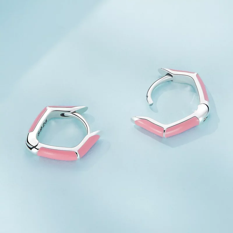 (afbeelding voor) Pandora Stijl Roze Diamant Oorringen - SCE1569-PK - Bekijken 4