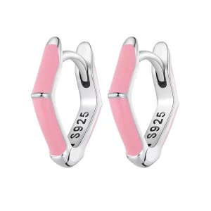 Pandora Stijl Roze Diamant Oorringen - SCE1569-PK (afbeelding voor) Pandora Stijl Roze Diamant Oorringen - SCE1569-PK