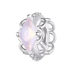 (afbeelding voor) Pandora-stijl Roze Kant Siliconen Spacer - SCC2642