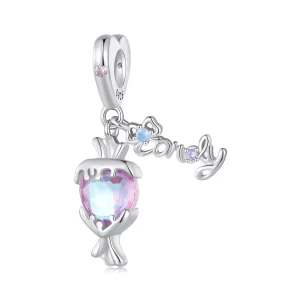 Pandora Stijl Roze Snoep Hanger - SCC2640 (afbeelding voor) Pandora Stijl Roze Snoep Hanger - SCC2640