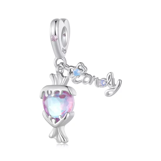(afbeelding voor) Pandora Stijl Roze Snoep Hanger - SCC2640