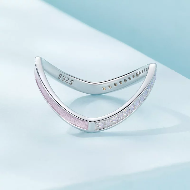 (afbeelding voor) Pandora Stijl Roze Wensbeen Ring - SCR945-PK - Bekijken 3